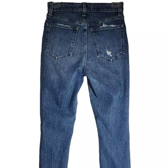 Vintage Abercrombie & Fitch Curve Love High Rise Mom Jeans Size 26/2R DISTRESSED - Picture 4 of 16